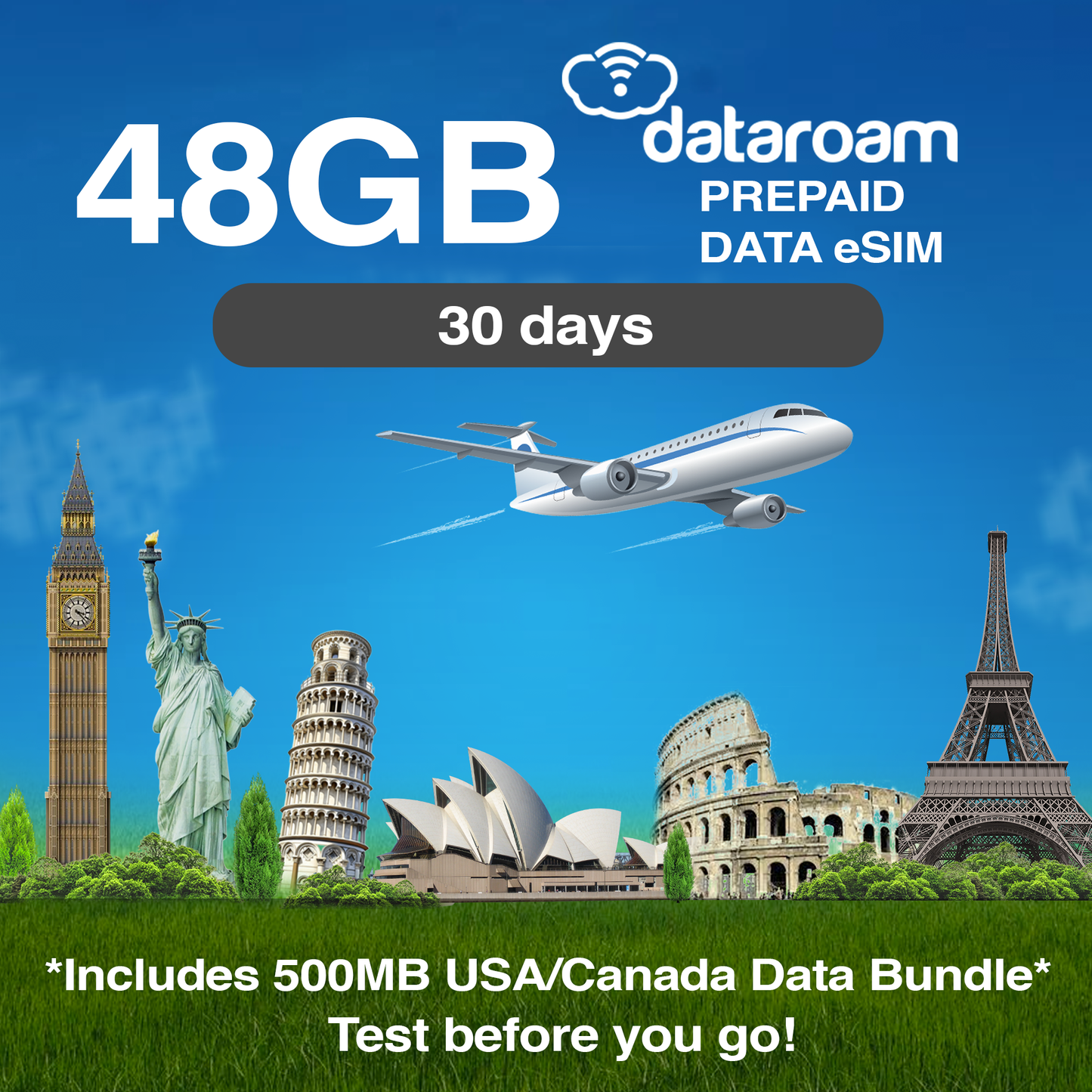 European 48GB Travel eSIM - Data Only