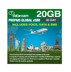 Global 20GB Voice + SMS Travel eSIM